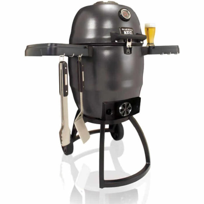 Broil-King-Keg-5000-Steel-Charcoal-Kamado-Grill-w-Accessory-Hooks