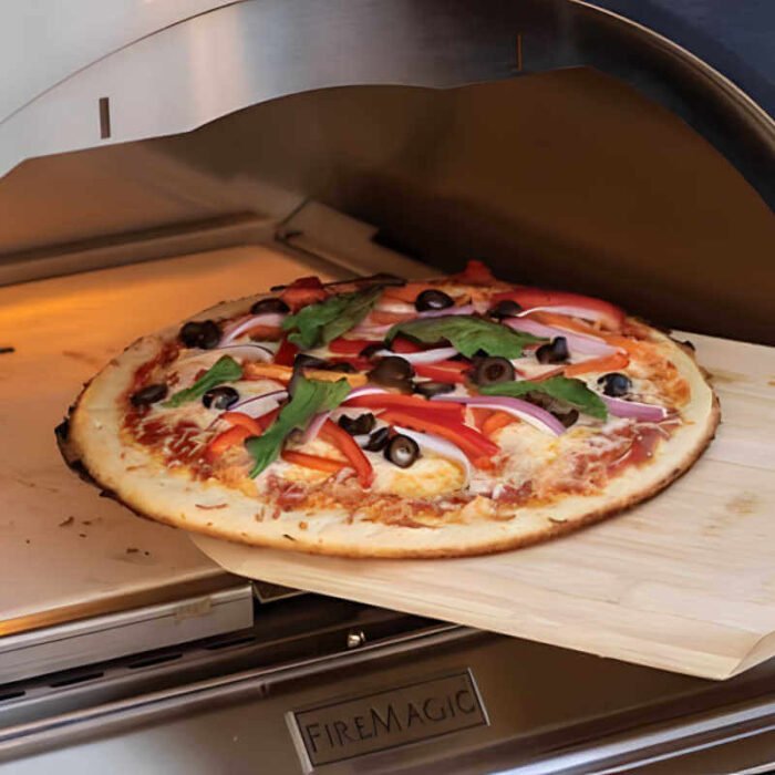 Fire-Magic-Echelon-Diamond-Pizza-Oven-w-Pizza-Cooking