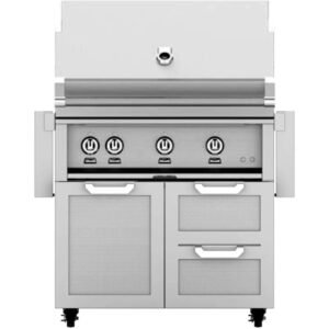 Hestan 36" Freestanding Grill with Door & Double Drawers - GBR36-GCR36