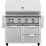 Hestan 42" Freestanding Grill with Door & Double Drawers - GBR42-GCR42