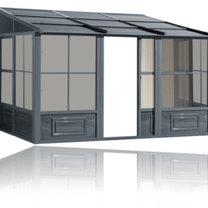 Gazebo Penguin - Florence Slate Wall Mounted Solarium with Metal Roof