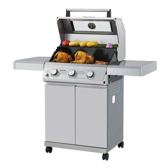 MonumentGrillsLarger3-BurnerPropaneGasGrillsbarbequeStainlessSteelHeavy-DutyCabinetStylewithLEDControls_Mesa300_2
