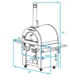Pinnacolo - Ibrido Hybrid Gas/Wood Oven with Cart, 35,000 btu LP Burner, Includes Premium Accessory Package - PPO-1-03 - Image 8