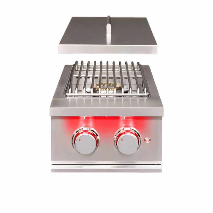 Trueflame-Built-In-Double-Side-Burner-w-Stainless-Lid-w-Handle