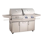 Fire Magic - Aurora A830s 46-Inch Natural Gas and Charcoal Freestanding Dual Grill w/ Backburner, Rotisserie Kit and Analog Thermometer - A830S-8EAN-61-CB