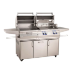 Fire Magic - Aurora A830s 46-Inch Natural Gas and Charcoal Freestanding Dual Grill w/ Backburner, Rotisserie Kit and Analog Thermometer - A830S-8EAN-61-CB - Image 2