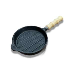 6'' Cast Iron Wood Handle Provolone Skillet - Handmade in Argentina