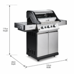 Fire Mountain Olympus Stainless Steel 5 Burner Gas BBQ (3+2) - Image 15