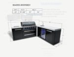 Mont Alpi Outdoor kitchen Black 6 Burner, Fridge, Sink and Weather Cover - Image 22