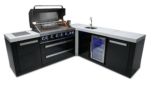Mont Alpi Outdoor kitchen Black 6 Burner, Fridge, Sink and Weather Cover - Image 6