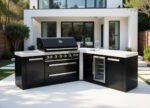 Mont Alpi Outdoor kitchen Black 6 Burner, Fridge, Sink and Weather Cover