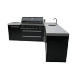 Mont Alpi Outdoor kitchen Black 6 Burner, Fridge, Sink and Weather Cover - Image 11