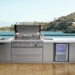 Mont Alpi Deluxe Island with Beverage Centre, 6-Burner Grill, 2 Infrared Burners, Sink, Fridge - MAi805-DBEV