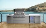 Mont Alpi Deluxe Island with Beverage Centre, 6-Burner Grill, 2 Infrared Burners, Sink, Fridge - MAi805-DBEV