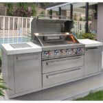Mont Alpi Deluxe Stainless Steel 6 Burner Island With Side Burner and Cover - Image 7