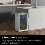 Caso Design Outdoor Fridge – Silver Left-Hand Hinge, Premium Garden Beverage Cooler - Image 10