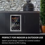 Caso Design Outdoor Fridge – Silver Right-Hand Hinge, Compact Garden Beverage Cooler - Image 6