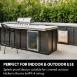 Caso Design Outdoor Fridge – Silver Left-Hand Hinge, Premium Garden Beverage Cooler - Image 8
