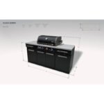 Mont Alpi Black Stainless Steel 4 Burner Island and Cover - Image 3