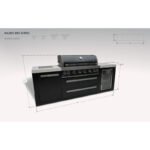 Mont Alpi Black Stainless Steel 6 Burner With Side Burner & Fridge - Image 10