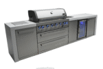 Mont Alpi Deluxe Island with Beverage Centre, 6-Burner Grill, 2 Infrared Burners, Sink, Fridge - MAi805-DBEV - Image 2