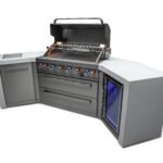Mont Alpi 805 Deluxe Island Grill with Refrigerator Cabinet, Infrared Side Burner, & Rotisserie Kit - MAi805-D45FC