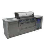 Mont Alpi Stainless Steel Deluxe 6 Burner With Side Burner & Fridge - Image 5