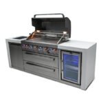 Mont Alpi Stainless Steel Deluxe 6 Burner With Side Burner & Fridge - Image 2