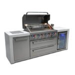 Mont Alpi Stainless Steel Deluxe 6 Burner With Side Burner & Fridge - Image 3
