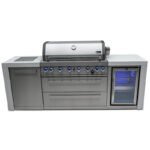 Mont Alpi Stainless Steel Deluxe 6 Burner With Side Burner & Fridge - Image 7