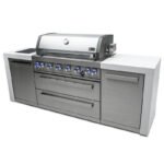 Mont Alpi Deluxe Stainless Steel 6 Burner Island With Side Burner and Cover - Image 5