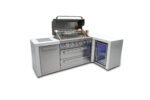 Mont Alpi 805 Deluxe Stainless Steel Island Grill with Fridge Cabinet, 90 Degree Corner, 6-Burner, Infrared Burners - MAi805-D90FC - Image 3
