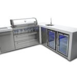 Mont Alpi 805 Deluxe Island L-Shape Grill with Beverage Center & Dual Fridge - MAi805-D90BEVFC