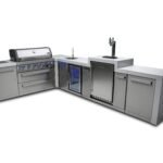 Mont Alpi Deluxe 90 Degree Island Grill with Kegerator and Beverage Centre