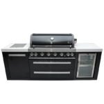 Mont Alpi Black Stainless Steel 6 Burner With Side Burner & Fridge - Image 6