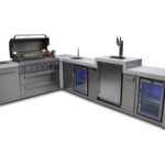Mont Alpi 805 Deluxe Island Grill with Fridge, Kegerator, and Beverage Center - MAi805-D90KEGBEVFC