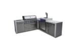 Mont Alpi 805 Deluxe Island with Kegerator and 90 Degree Corner - 6-Burner Grill, Stainless Steel - 3 Beer Taps - MAi805-D90KEG