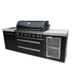 Mont Alpi Black Stainless Steel 6 Burner With Side Burner & Fridge - Image 5