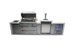 Mont Alpi Deluxe Island with 6-Burner Grill, Kegerator, Fridge Cabinet, and Infrared Burners - MAi805-DKEGFC