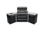 Mont Alpi 805 Black Stainless Steel BBQ Grill Island with 45-Degree Angled Corners - Image 12