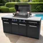 Mont Alpi Black Stainless Steel 4 Burner Island and Cover - Image 2