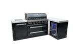 Mont Alpi 805 Deluxe Propane Gas Island Grill - Black Stainless Steel with Refrigerator Cabinet MAi805-BSS90FC - Image 2