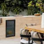Caso Design Outdoor Fridge – Black Left-Hand Hinge, Compact Garden Beverage Cooler