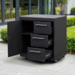 Riley Outdoor Kitchen Cupboard & Drawer Modular Unit - Graphite Grey - Image 2