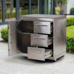 Stanley Outdoor Kitchen Cupboard & Drawer Modular Unit - Stainless Steel - Image 2