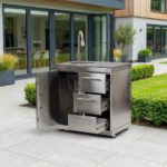 Stanley Outdoor Kitchen Cupboard & Drawer with Sink & Tap Modular Unit - Stainless Steel - Image 2
