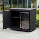 Riley Outdoor Kitchen Fridge & Cupboard Modular Unit - Graphite Grey - Image 2