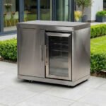 Stanley Outdoor Kitchen Fridge & Cupboard Modular Unit - Stainless Steel