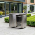 Stanley Outdoor Kitchen Fridge & Cupboard with Sink & Tap Modular Unit - Stainless Steel