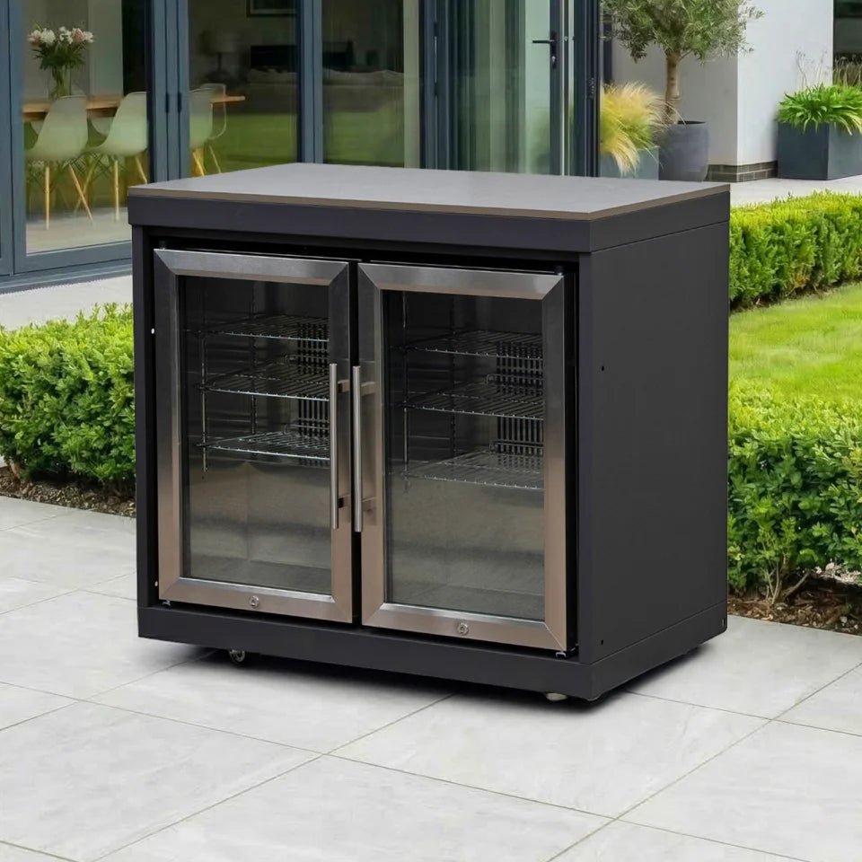 W26128-image-1-2026-04-08-01-12-14 Riley Outdoor Kitchen Double Fridge Unit - Graphite Grey - Image 1